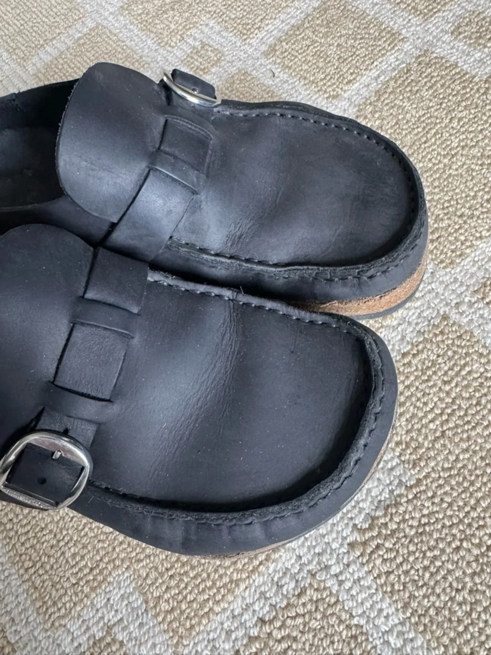 Birkenstock Buckley Clog Black Leather Buckle EU 39 (US 8-8.5) - Picture 12 of 17